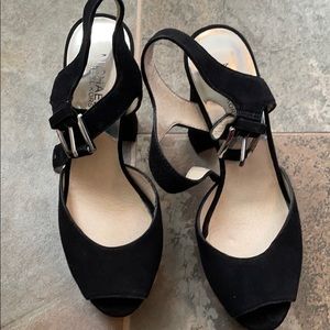 Michael Kors black suede heels